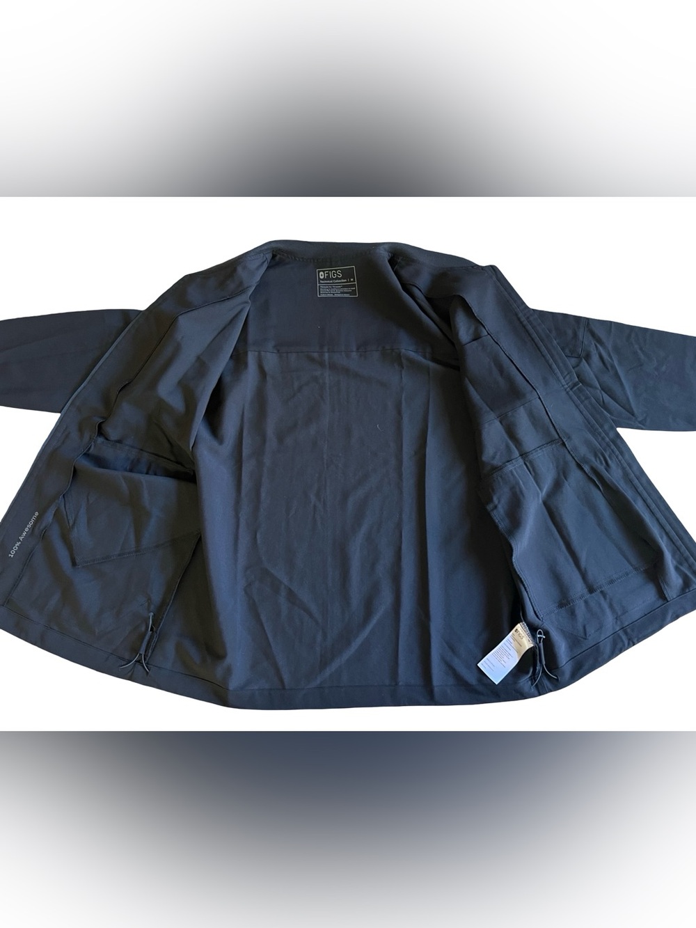 FIGS Men's Zapote Black Scrub Jacket Full-Zip Sz M Style MXXSW1003 Medical - Picture 6 of 10